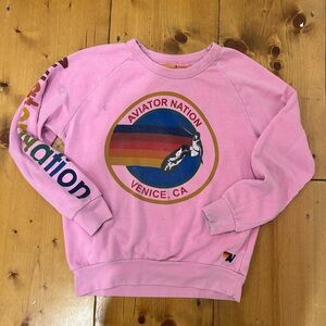 Aviator Nation Pink logo Sweatshirt